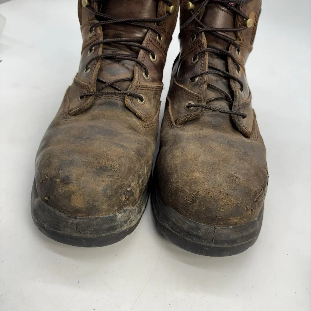 Red Wing 4421 Safety Steal Toe Boots Mens 10 EE 2E Brown Metguard 6